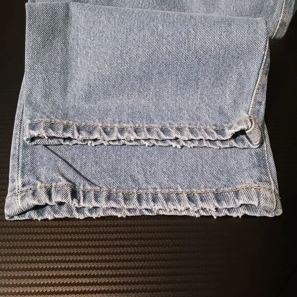 NEW Etica Altin Loose Fit Crop Button-Fly‎ Jeans Ithaca/Lighter Wash Size 25